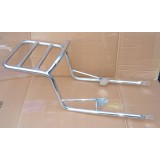 NOSIČ KUFRU ZADNÍ - NOVĚJŠÍ VERZE RÁMU - CHROM - TYP JAWA 350/638,639,632