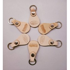 KLÍČENKA S LOGEM Z PRAVÉ KŮŽE