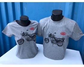 TRIČKO ŠEDÉ S MOTOCYKLEM - STYLE