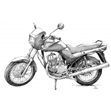 TRIČKO ŠEDÉ S MOTOCYKLEM - STYLE