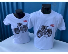 TRIČKO BÍLÉ S MOTOCYKLEM - PANELKA