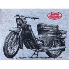 TRIČKO ŠEDÉ S MOTOCYKLEM - PIONÝR