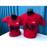 TRIČKO ČERVENÉ S MOTOCYKLEM - PIONÝR