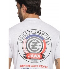 TRIČKO ŠEDÉ - JAWA - ČZ - (JAWA ČZ - CHOICE OF CHAMPIONS) - (UNISEX - PÁNSKÉ I DÁMSKÉ)