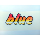 SAMOLEPKA - BLUE - ČERVENO-ORANŽOVO-BÍLÁ BÍLÝ PODKLAD