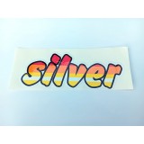 SAMOLEPKA - SILVER  - ČERVENO-ORANŽOVO-BÍLÁ BÍLÝ PODKLAD